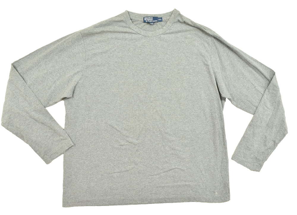 Polo by Ralph Lauren Men Size XXL Gray Long Sleeve T-Shirt Long Sleeve Solid